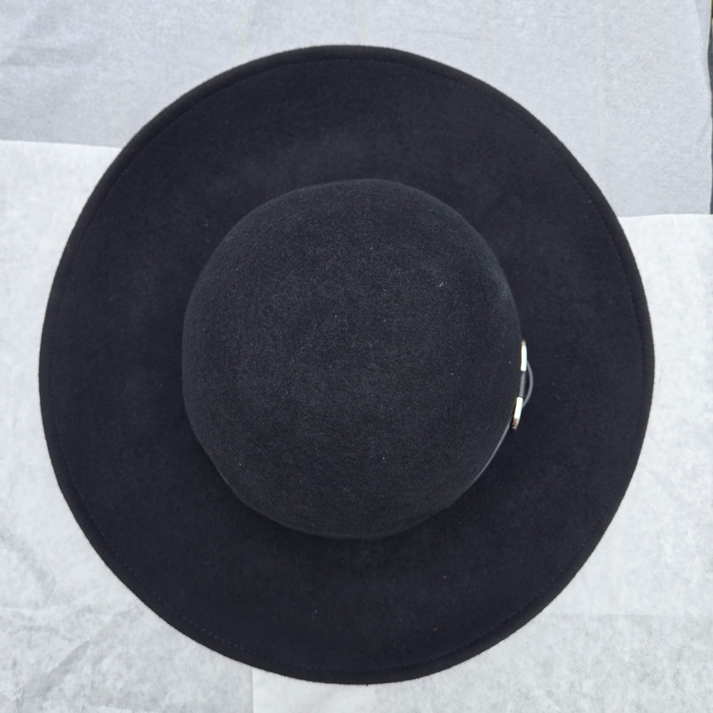 ADORA Classic Black Felt Hat with Logo Band - Picture 4 of 7
